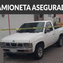 SE ASEGURA CAMIONETA CON REPORTE DE ROBO