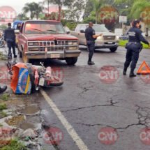 MOTOCICLISTA LESIONADO EN CHOQUE