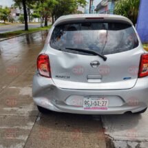 CHOQUE DE MOTOCICLISTA CONTRA SEDAN