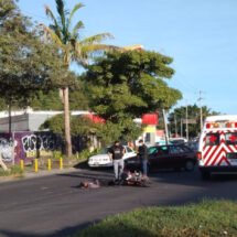 CHOCA MOTOCICLISTA POR ALCANCE