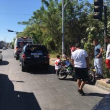 MOTOCICLISTA SE ESTAMPO POR ALCANCE