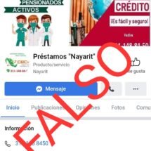 PRÉSTAMOS NAYARIT FALSO