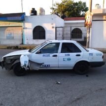 SE LE ATRAVESÓ TAXISTAS ATRABANCADO