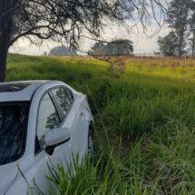 SUSTO AL SALIRSE DE LA AUTOPISTA