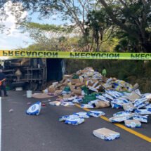 CAMIÓN BLOQUEÓ LA CARRETERA FEDERAL 15