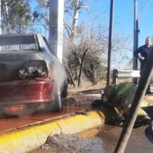 MITSUBISHI CALCINADO AL CHOCAR E INCENDIARSE