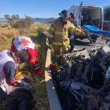 4 PERSONAS LESIONADAS AUXILIADAS POR CRUZ ROJA Y BOMBEROS