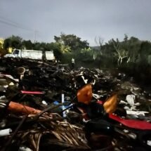 BOMBEROS DEL ESTADO SOFOCÓ FUEGO DEL BASURERO DE TEPIC