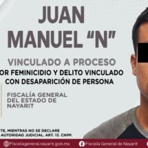 VINCULADO A PROCESO PRESUNTO FEMINICIDA DE JALCOCOTÁN  