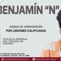 EN TEPIC BENJAMÍN FUE APREHENDIDO