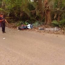 LOCALIZAN A MOTOCICLISTA MUERTO