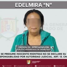 CAPTURADA POR ENCUBRIMIENTO DE HOMICIDIO