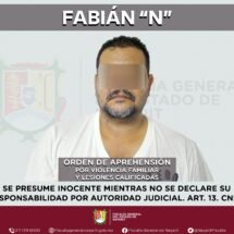 CAPTURADO POR VIOLENCIA FAMILIAR Y LESIONES CALIFICADAS